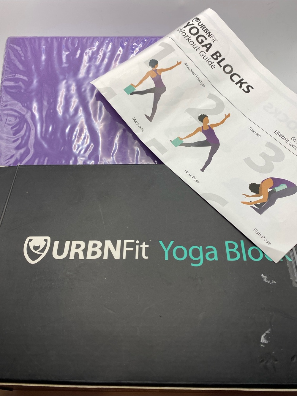 Purple Yoga Block - Supportive Foam Block for Practice